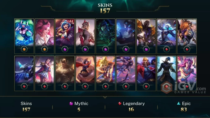 Latin America North Victorious Orianna - Victorious Lucian - K/DA ALL OUT Seraphine Indie - Lv 540 | 166 Champs | 157 Skins FULL ACCESS A723