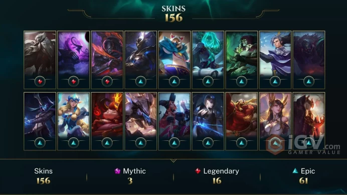 Russia Victorious Aatrox - Victorious Lucian - Spirit Guard Udyr - Lv 152 | 132 Champs | 156 Skins FULL ACCESS A724