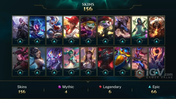 Europe West Victorious Orianna - Victorious Elise - Victorious Maokai - Lv 162 | 135 Champs | 156 Skins FULL ACCESS A726