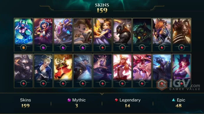 Latin America North Victorious Orianna - Victorious Graves - Victorious Aatrox - Lv 448 | 165 Champs | 159 Skins FULL ACCESS A728