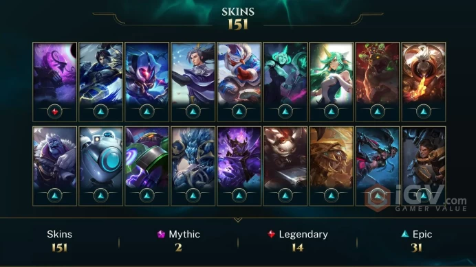 Latin America South Victorious Orianna - Victorious Sivir - Victorious Aatrox - Lv 80 | 124 Champs | 151 Skins FULL ACCESS A721