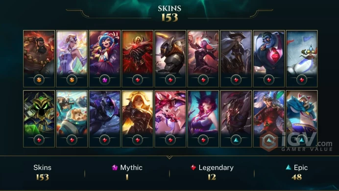 Latin America South Victorious Orianna - Victorious Graves - Victorious Aatrox - Lv 447 | 163 Champs | 153 Skins FULL ACCESS A732