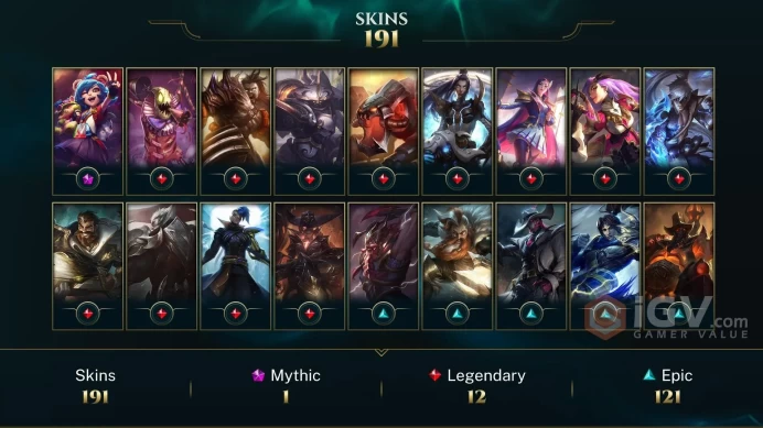Latin America North Victorious Aatrox - Victorious Lucian - Annie-Versary - Lv 496 | 170 Champs | 191 Skins FULL ACCESS A740