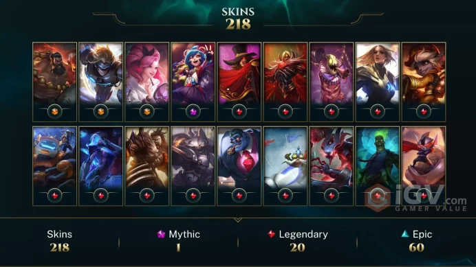 North America Victorious Sivir - Victorious Aatrox - K/DA ALL OUT Seraphine Indie - Lv 217 | 163 Champs | 218 Skins FULL ACCESS A745