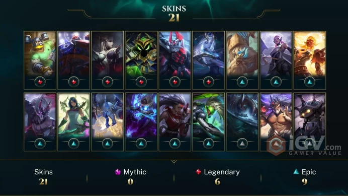 | EUNE | 21 SKINS | PLATINUM 4 | 80 CHAMPIONS | 103 LEVEL | INSTANT DELIVERY | FULL ACCESS | Fk7L5 |