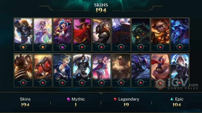 Latin America South Victorious Aatrox - Victorious Sejuani - Pulsefire Ezreal - Lv 236 | 164 Champs | 194 Skins FULL ACCESS A754