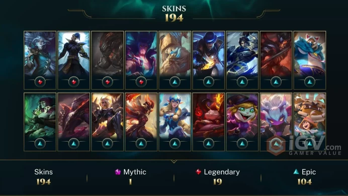 Latin America South Victorious Aatrox - Victorious Sejuani - Pulsefire Ezreal - Lv 236 | 164 Champs | 194 Skins FULL ACCESS A754