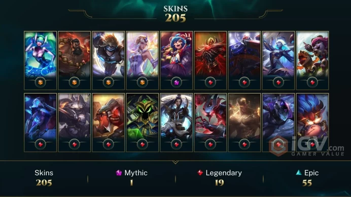 Latin America South Victorious Orianna - Victorious Aatrox - Victorious Lucian - Lv 311 | 170 Champs | 205 Skins FULL ACCESS A750