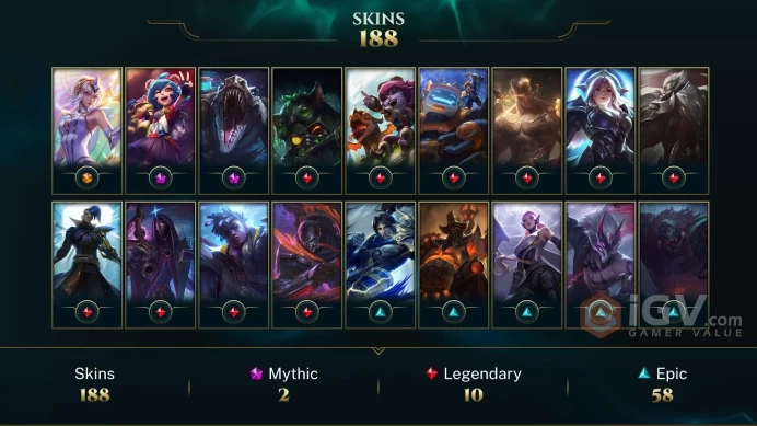 Latin America North Victorious Orianna - Victorious Aatrox - Victorious Blitzcrank - Lv 534 | 159 Champs | 188 Skins FULL ACCESS A757