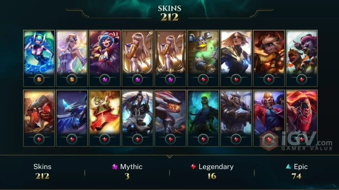 Latin America North Victorious Orianna - Victorious Aatrox - Victorious Lucian - Lv 537 | 167 Champs | 212 Skins FULL ACCESS A760