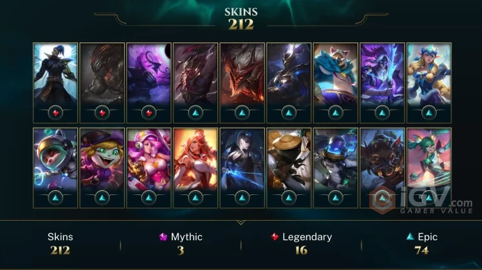 Latin America North Victorious Orianna - Victorious Aatrox - Victorious Lucian - Lv 537 | 167 Champs | 212 Skins FULL ACCESS A760