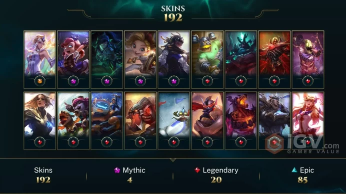 North America Elementalist Lux - Prestige True Damage Senna - Prestige Arcanist Zoe - Lv 154 | 120 Champs | 192 Skins FULL ACCESS A766