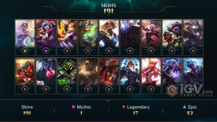 Latin America South Victorious Aatrox - Victorious Lucian - Victorious Sejuani - Lv 676 | 171 Champs | 191 Skins FULL ACCESS A767