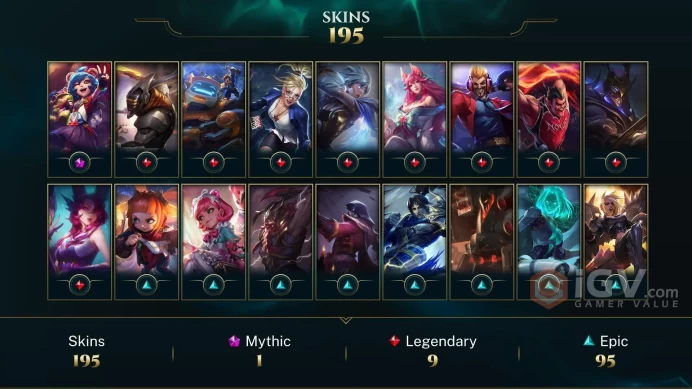Latin America South Victorious Maokai - Victorious Graves - Victorious Aatrox - Lv 157 | 161 Champs | 195 Skins FULL ACCESS A772