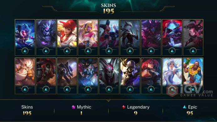 Latin America South Victorious Maokai - Victorious Graves - Victorious Aatrox - Lv 157 | 161 Champs | 195 Skins FULL ACCESS A772