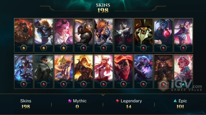 Europe West K/DA ALL OUT Seraphine Indie - Spirit Guard Udyr - Pulsefire Ezreal - Lv 323 | 172 Champs | 198 Skins FULL ACCESS A791