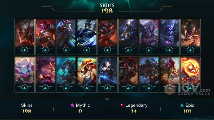 Europe West K/DA ALL OUT Seraphine Indie - Spirit Guard Udyr - Pulsefire Ezreal - Lv 323 | 172 Champs | 198 Skins FULL ACCESS A791