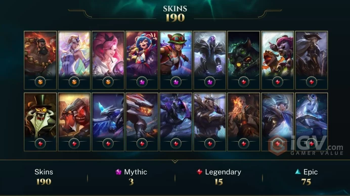 Latin America South Victorious Orianna - Victorious Aatrox - Victorious Lucian - Lv 543 | 172 Champs | 190 Skins FULL ACCESS A792