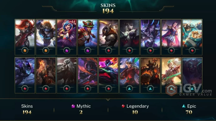 Latin America South Victorious Orianna - Victorious Aatrox - Victorious Lucian - Lv 434 | 172 Champs | 194 Skins FULL ACCESS A793