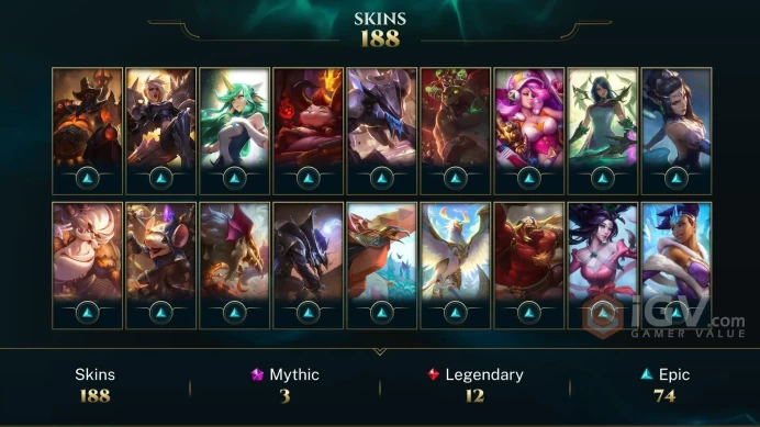 Latin America North Victorious Orianna - Victorious Aatrox - Victorious Lucian - Lv 770 | 172 Champs | 188 Skins FULL ACCESS A786