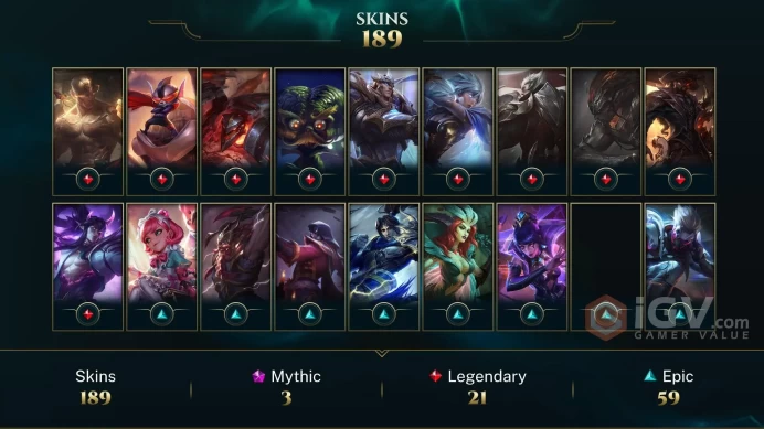 Latin America South Spirit Guard Udyr - Pulsefire Ezreal - Gun Goddess Miss Fortune - Lv 269 | 172 Champs | 189 Skins FULL ACCESS A787
