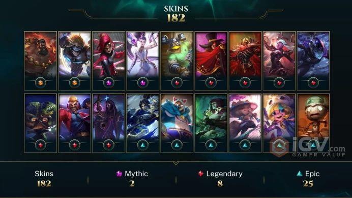Europe Nordic & East Judgment Kayle - Victorious Elise - Spirit Guard Udyr - Lv 122 | 156 Champs | 183 Skins FULL ACCESS A796