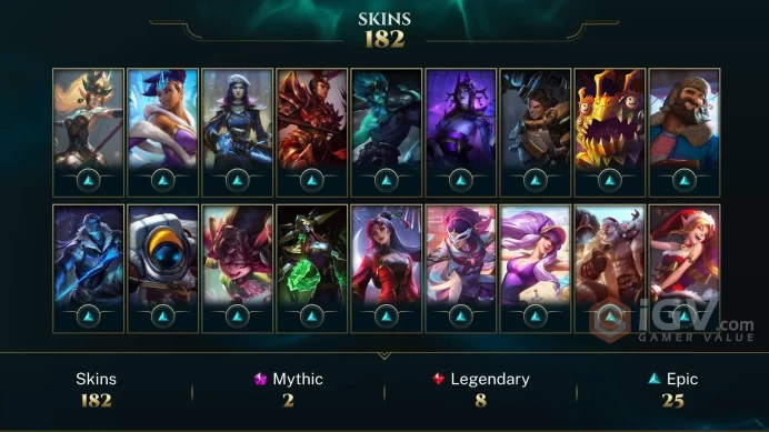 Europe Nordic & East Judgment Kayle - Victorious Elise - Spirit Guard Udyr - Lv 122 | 156 Champs | 183 Skins FULL ACCESS A796