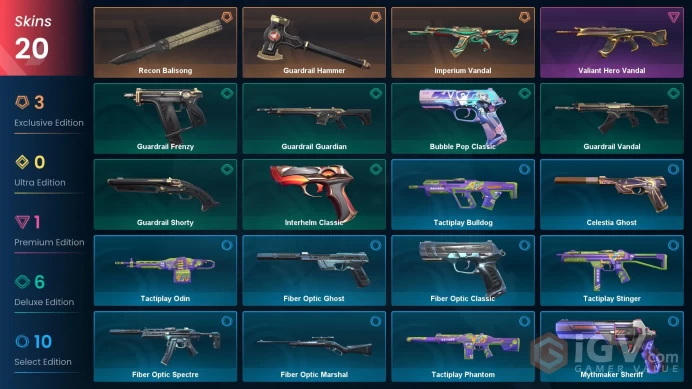 EU / 20 LUX SKINS (Imperium Vandal+Valiant Hero Vandal+Guardrail Vandal) + 2 KNIVES (Recon Balisong) / MAIL (FULL ACCESS)