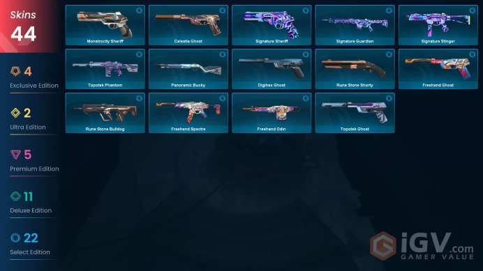 EU Level 181 44 Skins 28 Agents Prime//2.0 Phantom Phaseguard Vandal Neo Frontier Phantom Cryostasis Vandal Phaseguar...
