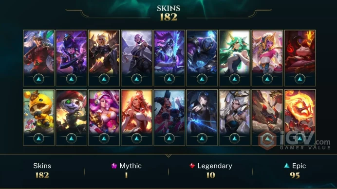 Latin America North Spirit Guard Udyr - K/DA ALL OUT Seraphine Indie - Pulsefire Ezreal - Lv 319 | 169 Champs | 182 Skins FULL ACCESS A804