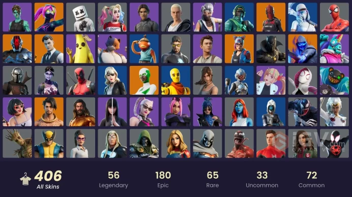 [PC/PSN/XBOX] 402 skins | Rogue Spider Knight | OG Paradigma | Reflex | Lara Croft | Laugh It Up| Point It Out 