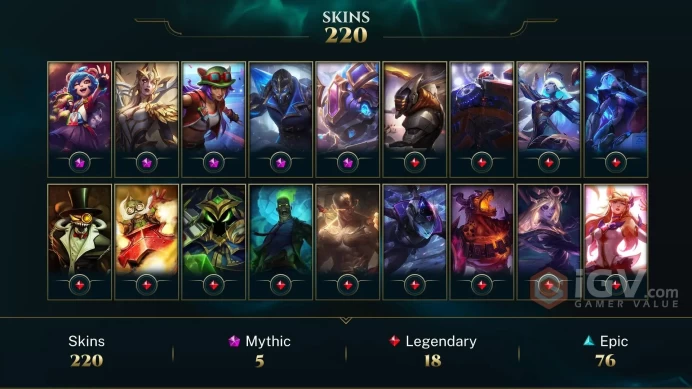 Latin America South Victorious Graves - Victorious Aatrox - Victorious Lucian - Lv 382 | 172 Champs | 220 Skins FULL ACCESS A823