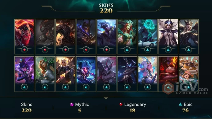 Latin America South Victorious Graves - Victorious Aatrox - Victorious Lucian - Lv 382 | 172 Champs | 220 Skins FULL ACCESS A823