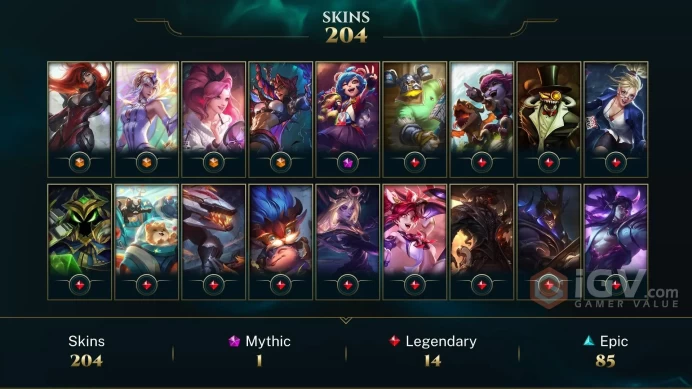 Latin America South K/DA ALL OUT Seraphine Indie - Soul Fighter Samira - Gun Goddess Miss Fortune - Lv 481 | 172 Champs | 204 Skins FULL ACCE...
