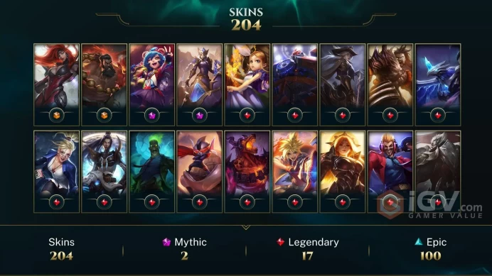 Latin America North Victorious Aatrox - Victorious Lucian - Spirit Guard Udyr - Lv 412 | 166 Champs | 204 Skins FULL ACCESS A827