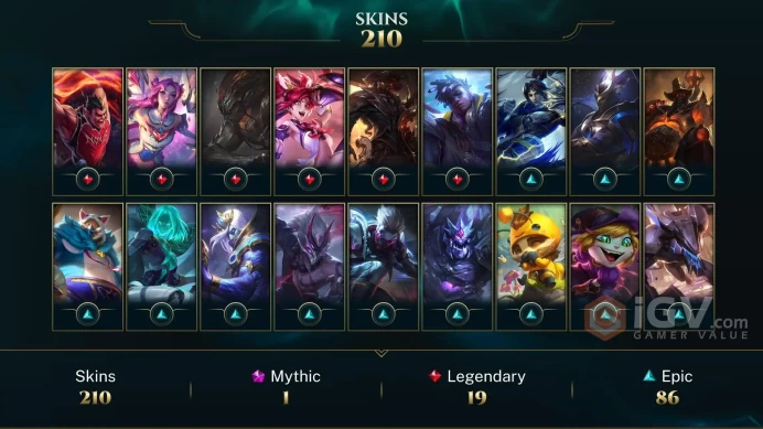 Latin America North Victorious Sejuani - Spirit Guard Udyr - Pulsefire Ezreal - Lv 482 | 171 Champs | 210 Skins FULL ACCESS A828