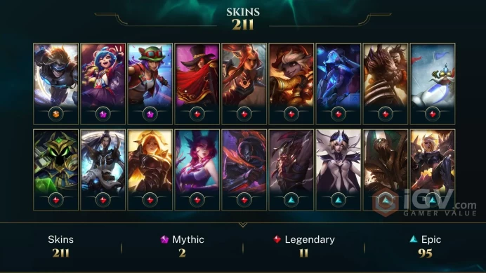 Latin America North Pulsefire Ezreal - Annie-Versary - Ann-Sivir-sary - Lv 287 | 170 Champs | 211 Skins FULL ACCESS A824