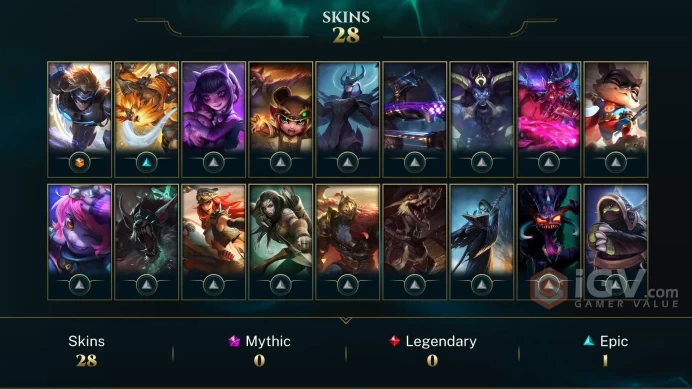 Europe West UFO Corki - Judgment Kayle - Pulsefire Ezreal - Lv 98 | 120 Champs | 28 Skins FULL ACCESS A832