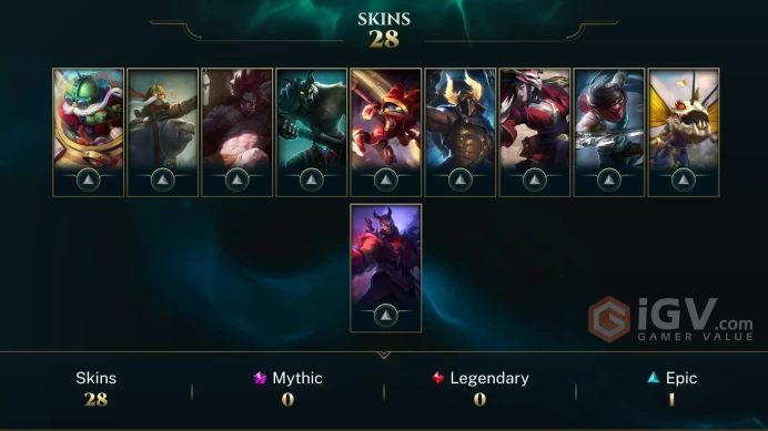 Europe West UFO Corki - Judgment Kayle - Pulsefire Ezreal - Lv 98 | 120 Champs | 28 Skins FULL ACCESS A832