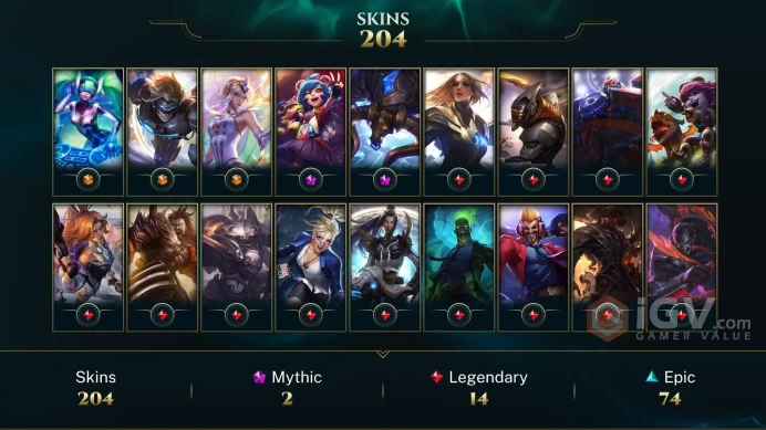 Latin America North Victorious Orianna - Victorious Graves - Victorious Aatrox - Lv 475 | 167 Champs | 204 Skins FULL ACCESS A833