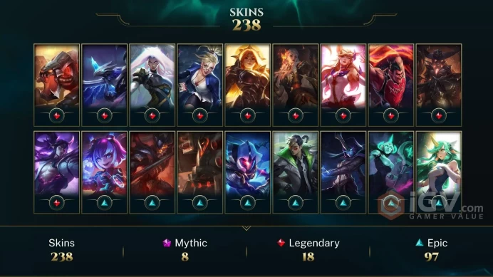 North America K/DA ALL OUT Seraphine Indie - Spirit Guard Udyr - Prestige Star Guardian Neeko (2022) - Lv 148 | 133 Champs | 238 Skins FULL A...