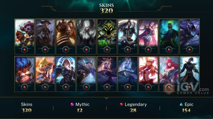North America K/DA ALL OUT Seraphine Indie - Pulsefire Ezreal - Elementalist Lux - Lv 260 | 116 Champs | 320 Skins FULL ACCESS A841