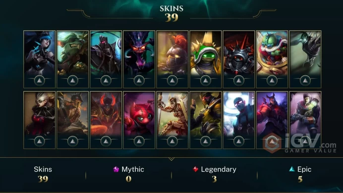 Europe Nordic & East King Rammus - UFO Corki - Judgment Kayle - Lv 47 | 107 Champs | 39 Skins FULL ACCESS A847