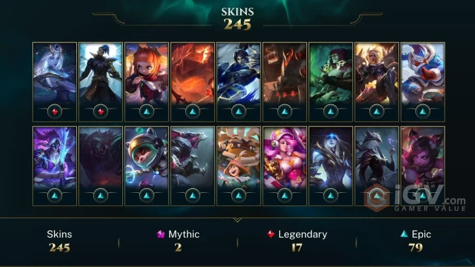Europe West DJ Sona - Annie-Versary - Soulstealer Vayne - Lv 275 | 168 Champs | 245 Skins FULL ACCESS A855