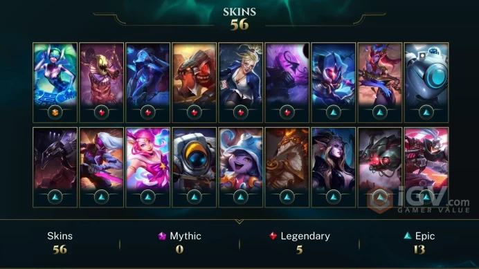 Europe Nordic & East UFO Corki - Judgment Kayle - Victorious Elise - Lv 55 | 115 Champs | 56 Skins FULL ACCESS A844