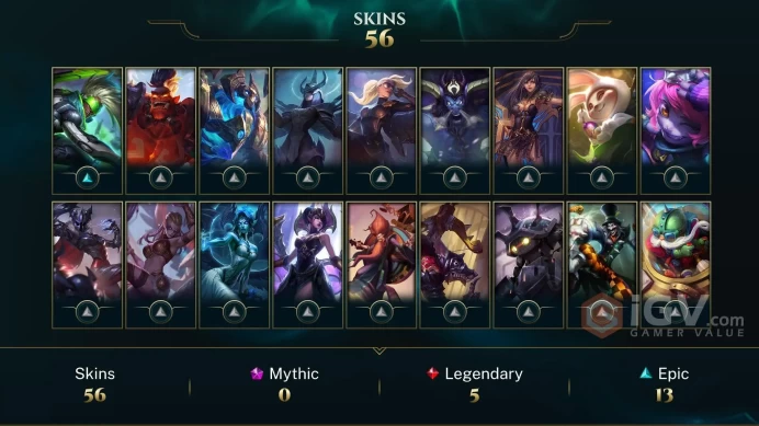 Europe Nordic & East UFO Corki - Judgment Kayle - Victorious Elise - Lv 55 | 115 Champs | 56 Skins FULL ACCESS A844