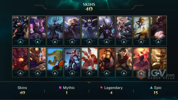 Europe West Judgment Kayle - Victorious Elise - Victorious Maokai - Lv 70 | 109 Champs | 40 Skins FULL ACCESS A857