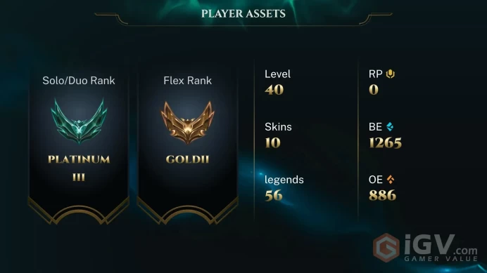 [EUW] S16! - SPLIT 2! Platinum 3 - 30 LP Gain - Ranked Ready - Auto Delivery - UNVERIFIED EMAIL