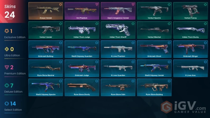 [NA] 24 SKINS | Araxys Vandal | Gaia's Vengeance Vandal | Oni Phantom