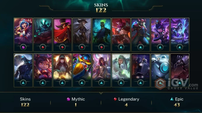 EUW 119 Skins 167 Champs | High Noon Ashe | Three Honors Shen | Dragon Fist Lee Sin | Emumu | Sonoran Kog'Maw | Pool Party Lee Sin | LOL0039